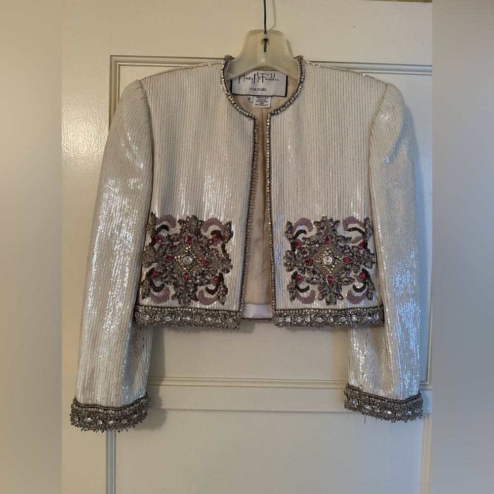 Mary McFadden Couture Sequin Jacket